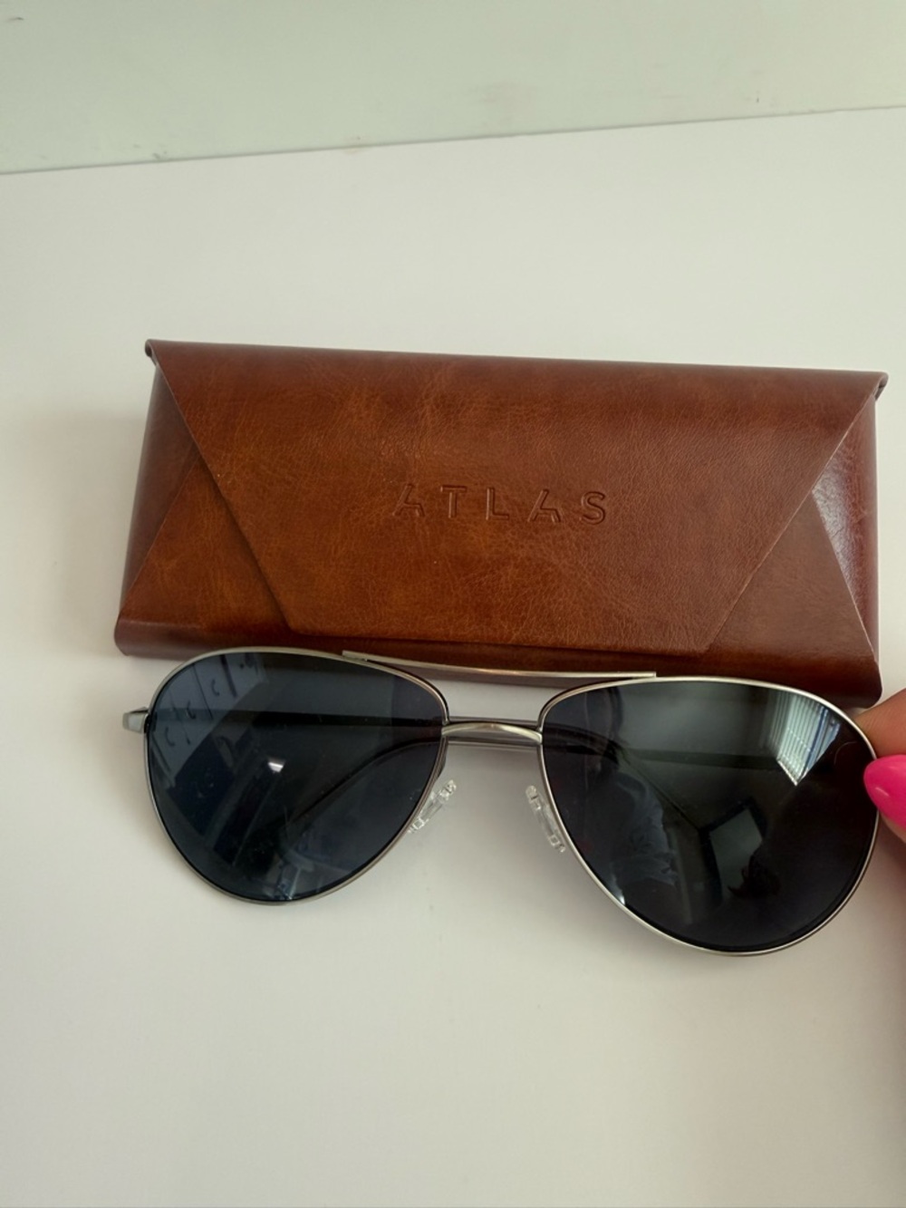 NWT Atlas Bespoke Silver aviator Sunglasses